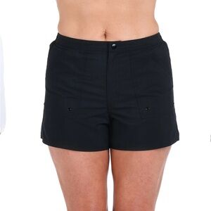 Maxine of Hollywood Solid Woven Boardshort Bottom - Black - Size 12